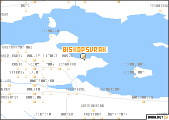 map of Biskopsvrak