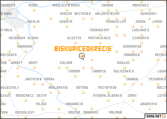 map of Biskupice Okręcie