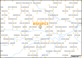 map of Biskupice