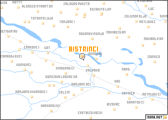 map of Bistrinci