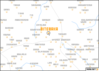 map of Bitébaka
