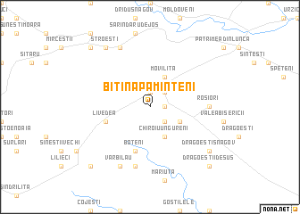 map of Biţina Pămînteni