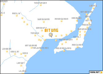 map of Bitung