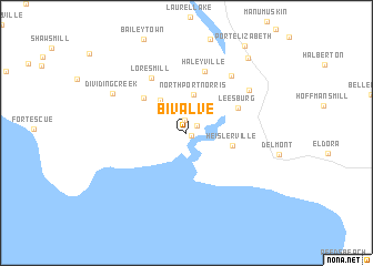 map of Bivalve
