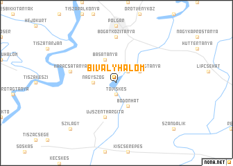 map of Bivalyhalom