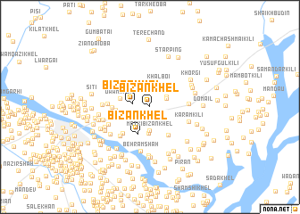 map of Bizān Khel