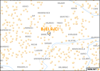 map of Bjelajci