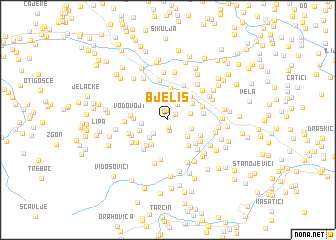 map of Bjeliš