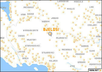 map of Bjeloši