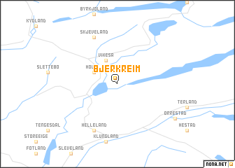 map of Bjerkreim