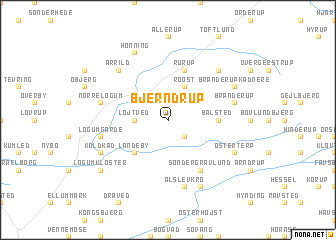 map of Bjerndrup