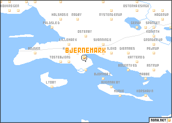 map of Bjerne Mark