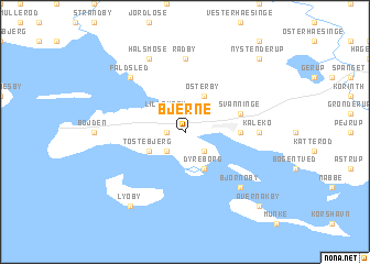 map of Bjerne