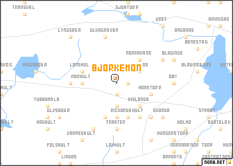 map of Björkemon