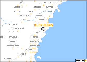 map of Björkenäs