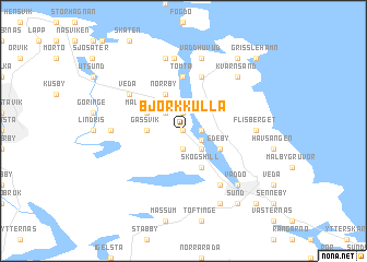 map of Björkkulla