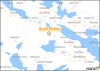map of Björnerud