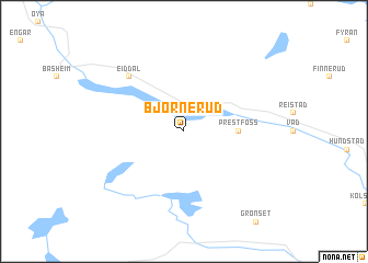 map of Bjørnerud