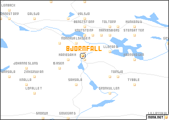 map of Björnfall