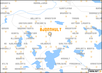 map of Björnhult