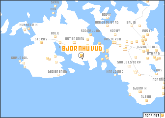 map of Björnhuvud