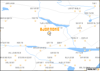 map of Björnome