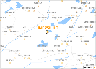 map of Björshult