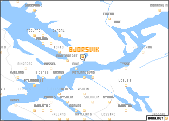 map of Bjørsvik