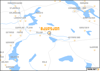 map of Bjursjön
