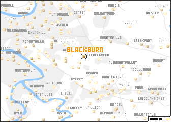 map of Blackburn