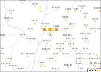 map of Blackie