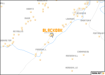 map of Black Oak