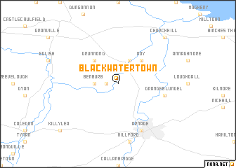 map of Blackwatertown