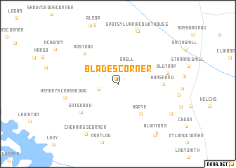 map of Blades Corner