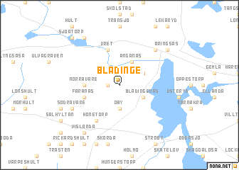 map of Blädinge