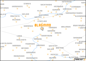 map of Blaginino