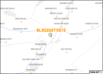 map of Blagodatnoye