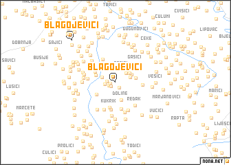 map of Blagojevići