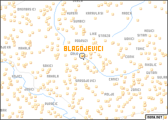 map of Blagojevići