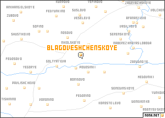 map of Blagoveshchenskoye