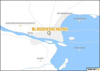 map of Blagoveshchensk