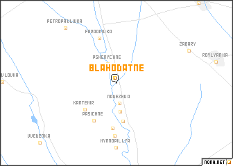 map of Blahodatne