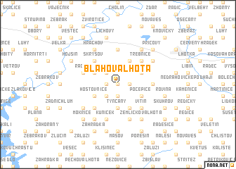 map of Bláhova Lhota