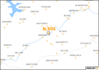 map of Blaine
