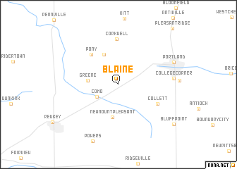 map of Blaine