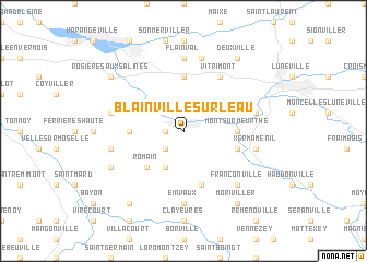 map of Blainville-sur-lʼEau