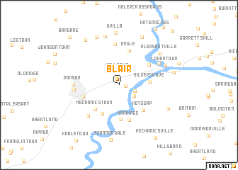 map of Blair