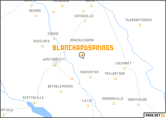 map of Blanchard Springs