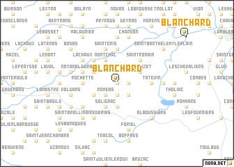 map of Blanchard