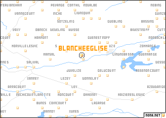map of Blanche-Église